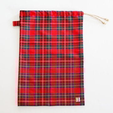 Kırmızı Ekoseli Ekmek Kesesi