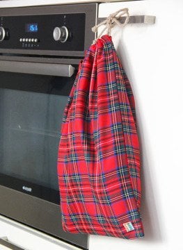 Kırmızı Ekoseli Ekmek Kesesi