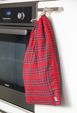 Kırmızı Küçük Ekoseli Ekmek Kesesi