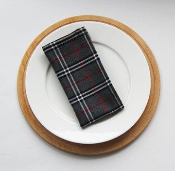 Gri Ekoseli Kumaş Peçete