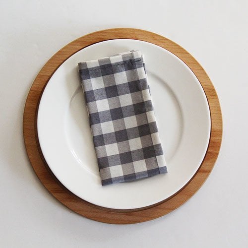 Gri Kareli Kumaş Peçete