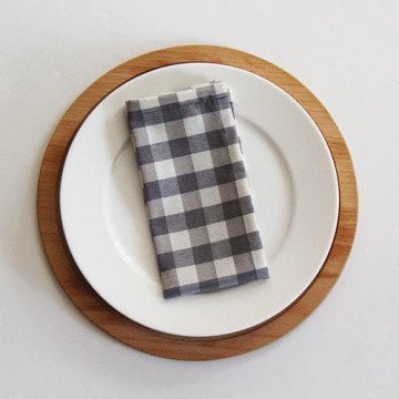 Gri Kareli Kumaş Peçete