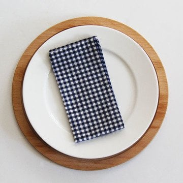 Lacivert Pötikareli Kumaş Peçete