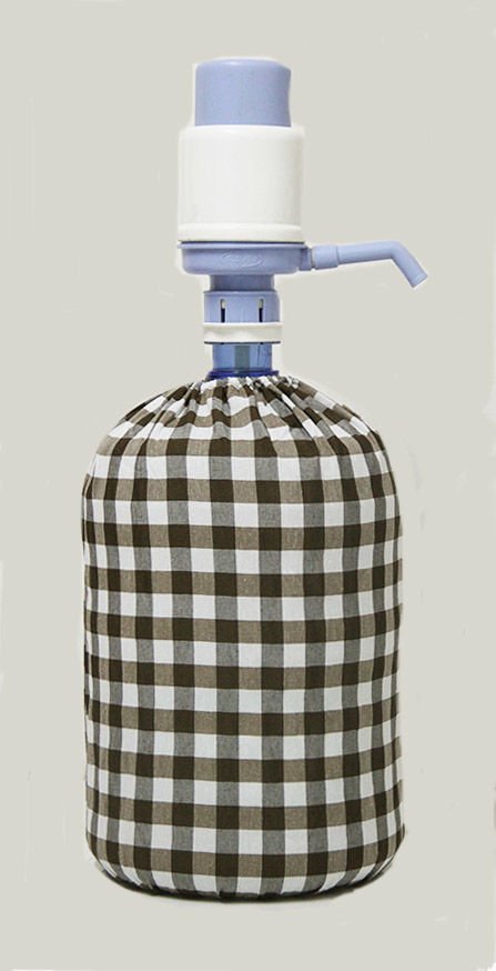 Kahve Kareli Damacana Kılıfı