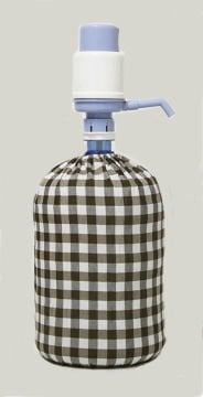 Kahve Kareli Damacana Kılıfı