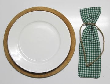 Yeşil Pötikareli Çatal Bıçak Kesesi