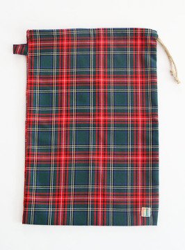 Yeşil-Kırmızı Ekoseli Ekmek Kesesi