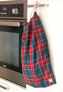 Yeşil-Kırmızı Ekoseli Ekmek Kesesi