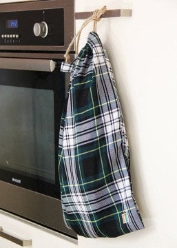 Yeşil Ekoseli Ekmek Kesesi