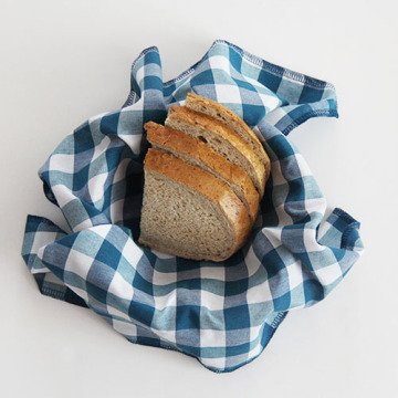 Petrol Mavisi Kareli Ekmek Sepeti Peçetesi