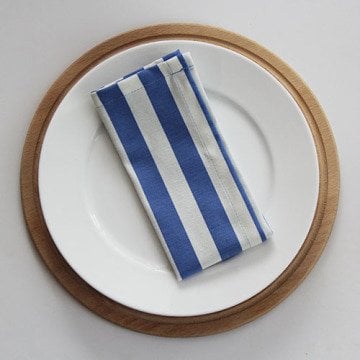 Deniz Mavisi Çizgili Kumaş Peçete
