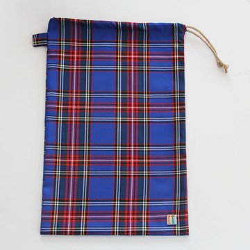 Mavi Ekoseli Ekmek Kesesi