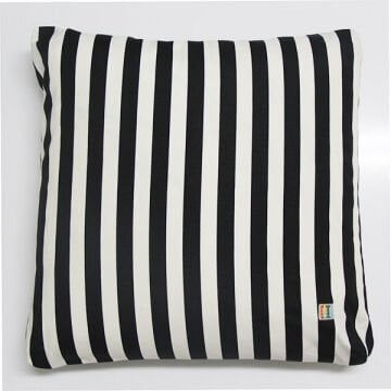 Siyah Çizgili Kırlent Kılıfı