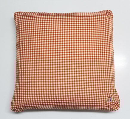 Turuncu Pötikareli Kırlent Kılıfı