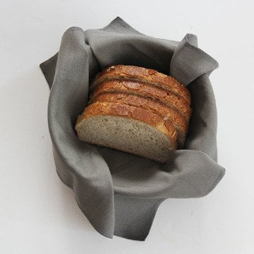 Gri Ekmek Sepeti Peçetesi