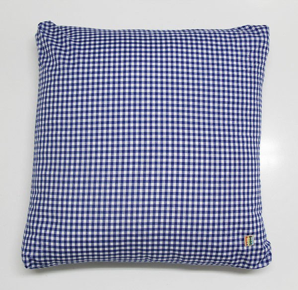 Mavi Pötikareli Kırlent Kılıfı