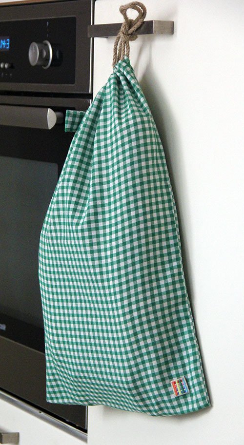 Yeşil Pötikareli Ekmek Kesesi