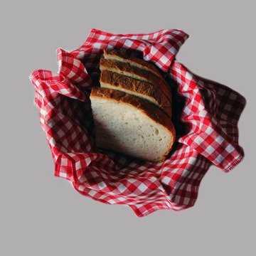 Kırmızı Orta Boy Kareli Ekmek Sepeti Peçetesi