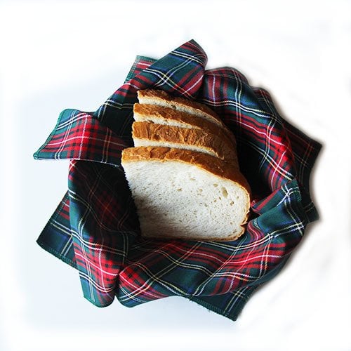 Yeşil-Kırmızı Ekoseli Ekmek Sepeti Peçetesi