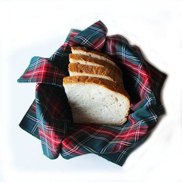 Yeşil-Kırmızı Ekoseli Ekmek Sepeti Peçetesi