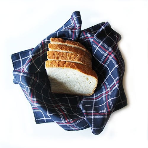 Lacivert Ekoseli Ekmek Sepeti Peçetesi