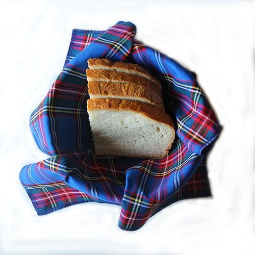 Mavi Ekoseli Ekmek Sepeti Peçetesi