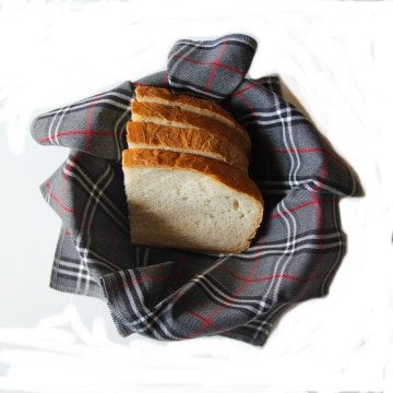 Gri Ekoseli Ekmek Sepeti Peçetesi