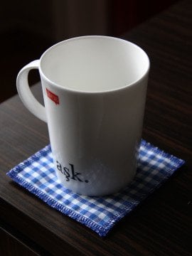 Mavi Pötikareli Bardak Altlığı