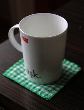 Yeşil Pötikareli Bardak Altlığı