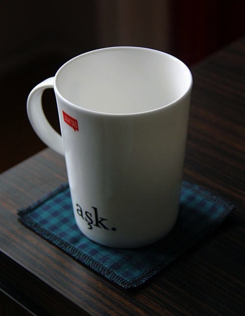 Lacivert-Yeşil Ekoseli Bardak Altlığı (6'lı)