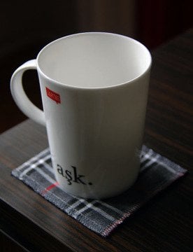 Gri Ekoseli Bardak Altlığı