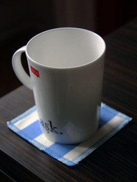 Deniz Mavisi Çizgili Bardak Altlığı (6'lı)