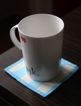 Bebek Mavisi Çizgili Bardak Altlığı (6'lı)