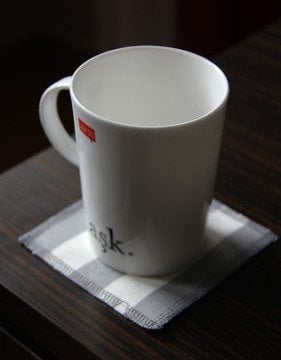 Gri Çizgili Bardak Altlığı