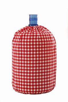 Kırmızı Orta Boy Kareli Damacana Kılıfı