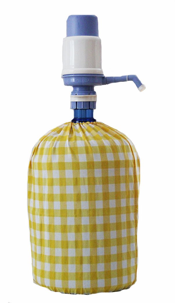 Sarı Kareli Damacana Kılıfı