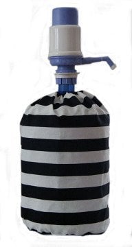 Siyah Çizgili Damacana Kılıfı