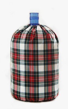 Beyaz-Yeşil Ekoseli Damacana Kılıfı