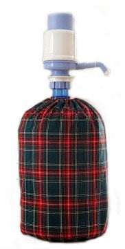 Yeşil-Kırmızı Ekoseli Damacana Kılıfı