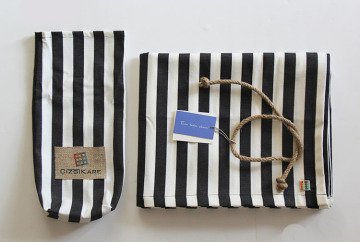 Füme Çizgili Masa Örtüsü